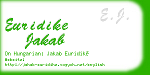 euridike jakab business card