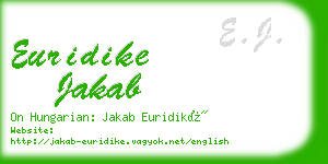 euridike jakab business card